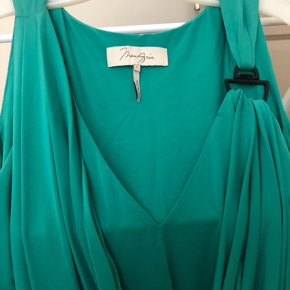 Bcbgmaxazria cocktail mini dress green dress |turquoise | stretch - Picture 12 of 14